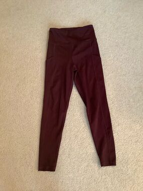 American Eagle The Everything Pocket Legging Medium Regular Burgundy Wine Red